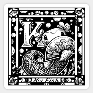 K is For Koi Fish Sticker